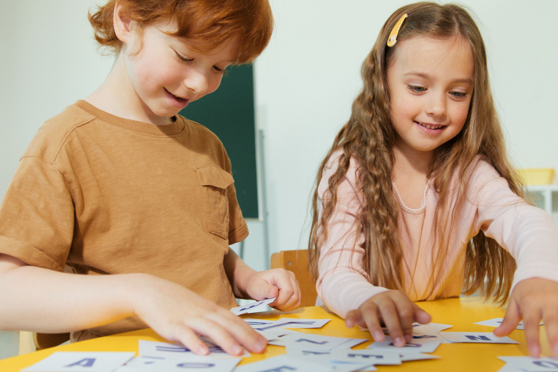 Kids age 6-7 learning letters