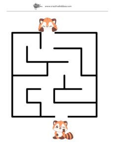 Worksheet for toddlers with simple maze
