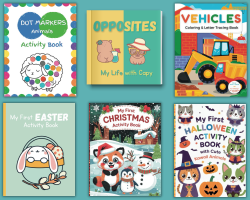 Books for Toddlers for Early Learning - Activity Books, Workbooks, Coloring Books